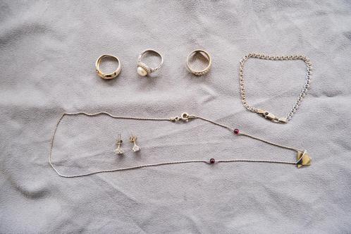 Zilveren sieraden te koop – set van 5 stuks, Sieraden, Tassen en Uiterlijk, Enkelbandjes en Enkelkettinkjes, Zo goed als nieuw