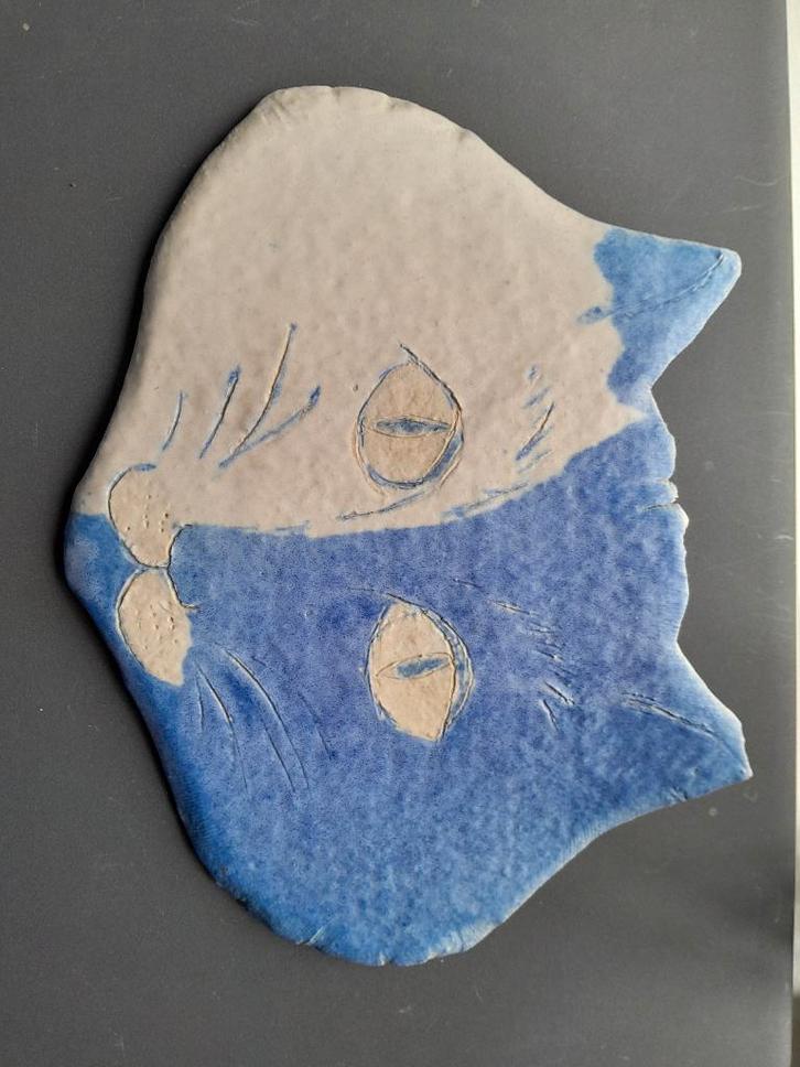 Keramieke kattenkop nr 5, Antiek en Kunst, Antiek | Keramiek en Aardewerk, Ophalen of Verzenden