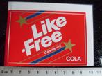 sticker Like-Free cola logo cafeine vrij, Verzamelen, Stickers, Verzenden, Zo goed als nieuw, Merk