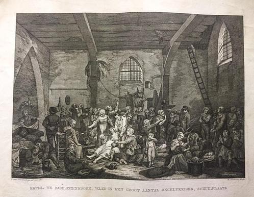 Babilonienbroek 1809 ets watersnood ramp Altena Biesbosch, Antiek en Kunst, Kunst | Etsen en Gravures, Ophalen of Verzenden