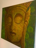 Handgeschilderd Schilderij - Boeddha - 80x100cm, Antiek en Kunst, Kunst | Schilderijen | Klassiek, Ophalen