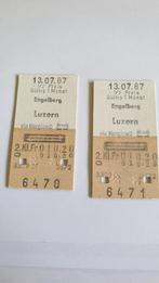 1469 zwitserland 13-7-1987 engelberg - luzern 2 tickets, Verzamelen, Spoorwegen en Tramwegen, Verzenden