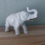 Vintage olifanten beeldje met goud accenten, Verzamelen, Beelden en Beeldjes, Gebruikt, Ophalen of Verzenden, Dier