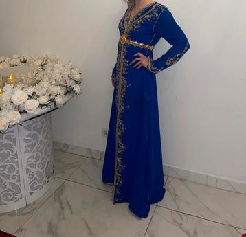 Blauwe Takshita / Marokkaanse Jurk - Maat S- M beschikbaar voor biedingen