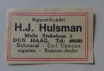 Sigarenhandel    H.J. HUISMAN    DEN HAAG, Verzamelen, Verzenden, Zo goed als nieuw, Luciferdoosjes of -merken