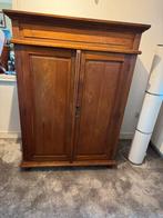 Teak houten wandmeubel met 2 deuren en lade, 70 tot 120 cm, Koloniaal, Ophalen of Verzenden, Zo goed als nieuw