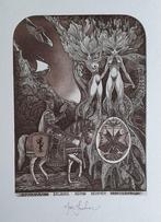 Exlibris V. Fenchak, Sir Lancelot (Ridders vd ronde tafel), Antiek en Kunst, Kunst | Etsen en Gravures, Verzenden