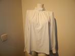 Studio Anneloes witte travel stof blouse opstaand kraagje L