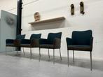 4 Showmodel Bert Plantagie Spargo eetkamerstoel blauw stof, Huis en Inrichting, Stoelen, Blauw, Nieuw, Ophalen of Verzenden, Vier