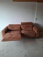 Bank Busan Stof Rocky Cognac - Designpoot  en Crosstiksel, Ophalen, 150 tot 200 cm, Tweepersoons, 75 tot 100 cm