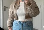 Zara nieuw cropped bomberjack creme kleurig met ritssluiting, Kleding | Dames, Jassen | Zomer, Nieuw, Ophalen of Verzenden, Maat 34 (XS) of kleiner