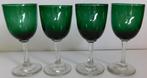 Antieke Bristol green wijnglazen, ca. 1880, Antiek en Kunst, Antiek | Glas en Kristal, Ophalen of Verzenden