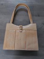 Retro damestasje van echt slangenleer, Ophalen of Verzenden, Gebruikt, Beige, Handtas