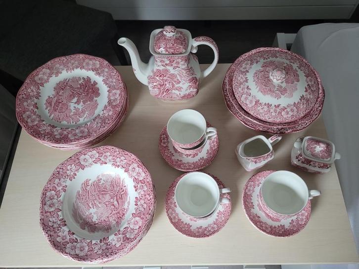 Enoch Wedgwood servies (6-delig) – Woodland serie, Antiek en Kunst, Antiek | Servies los, Ophalen