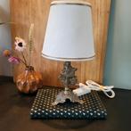 Tafellamp messing 28 cm hoog. Vintage retro, Ophalen of Verzenden