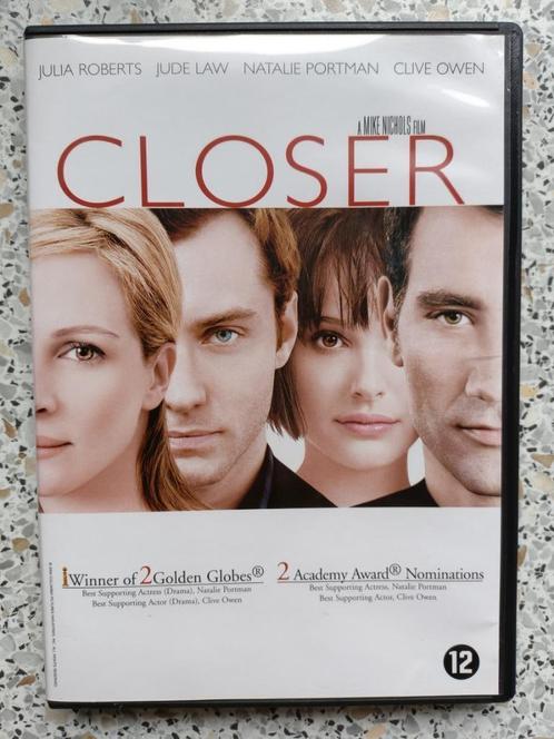 De Romantische Dramafilm "Closer"., Cd's en Dvd's, Dvd's | Drama, Zo goed als nieuw, Overige genres, Vanaf 12 jaar, Ophalen of Verzenden