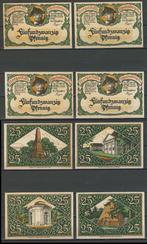 Rheinsberg 4 x 25 Pfg 1922 Duits Noodgeld Biljet c-117 jdu, Ophalen of Verzenden, Duitsland, Setje