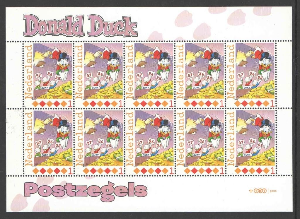 Postzegels Donald Duck, Ontdek Duckstad: Vel 15, Postzegels en Munten, Ophalen of Verzenden, Na 1940, Postfris