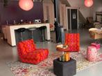 2 vintage fauteuils /stoelen en tafeltje, Huis en Inrichting, Fauteuils, Ophalen, Gebruikt, 75 tot 100 cm, 75 tot 100 cm