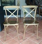 6 gouden stoelen , metaal en industriële look, Huis en Inrichting, Stoelen, Ophalen of Verzenden, Metaal