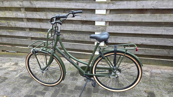 Z.G.A.N. Legergroene Burgers Fiets!, Fietsen en Brommers, Fietsen | Dames | Omafietsen, Zo goed als nieuw, 56 cm of meer, Ophalen