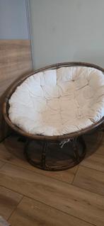 Rotan eistoel (lounche stoel), Huis en Inrichting, Stoelen, Ophalen, Bruin, Riet of Rotan, Zo goed als nieuw