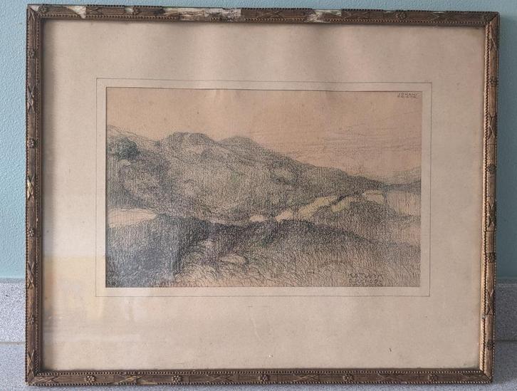 Johan Briedé - Landschap Katwijk 1908, Antiek en Kunst, Kunst | Schilderijen | Klassiek, Ophalen