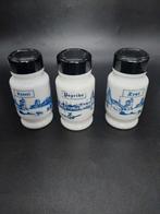 Vintage Kruidenpotjes - Wit Melkglas, jaren '60/'70, Huis en Inrichting, Ophalen of Verzenden, Gebruikt
