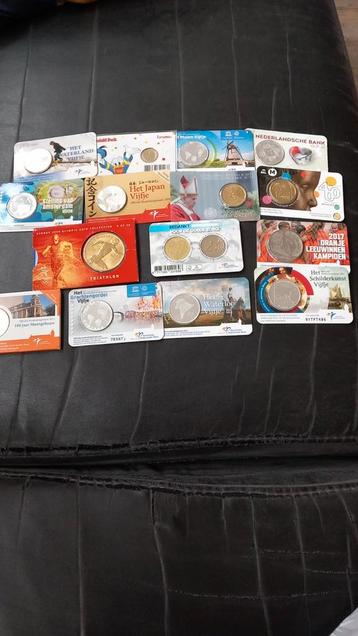 Collectie 15 coincards zwaar verzilverd  dus 8 euro per stuk beschikbaar voor biedingen