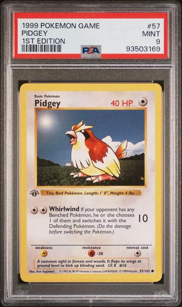 Pidgey 1st Edition PSA 9 - Zeldzaam! beschikbaar voor biedingen