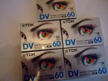 5 stuks Mini DV cassettes TDK nieuw