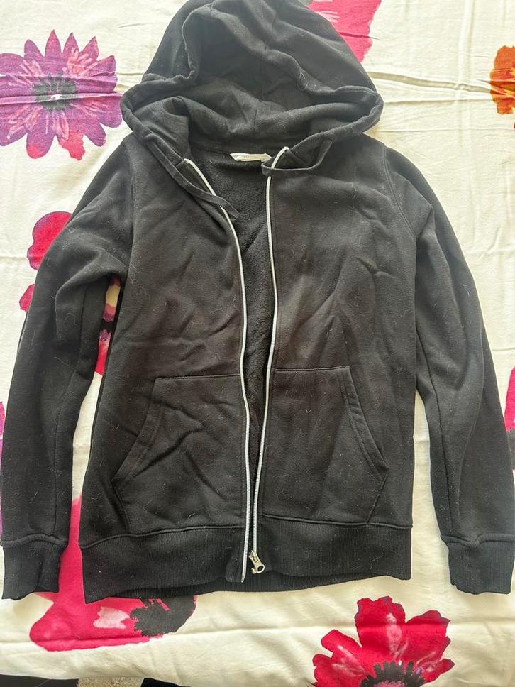 Zwarte hoodie met rits – maat S, Kleding | Dames, Jassen | Zomer, Zo goed als nieuw, Zwart, Ophalen