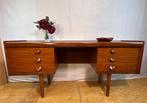 Gratis bezorging! Mid century retro vintage teak bureau 1960, Gebruikt, -, -, Ophalen of Verzenden