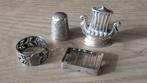 zilveren miniaturen strooier / zeef / vingerhoed /tafelring, Antiek en Kunst, Ophalen of Verzenden, Zilver