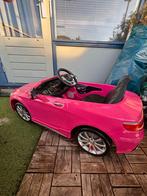 Roze kinderauto met afstandsbediening, Ophalen of Verzenden, Gebruikt