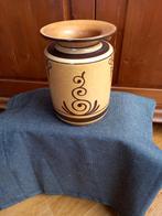 Vintage oude keramieken vaas van Flora, jaren '70., Gebruikt, Overige kleuren, Aardewerk of Porselein, Ophalen of Verzenden