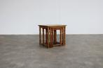 brutalist bijzettafels | nesting tables | jaren 60 | Deens, Huis en Inrichting, Tafels | Bijzettafels, Minder dan 55 cm, Gebruikt