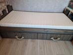 Steigerhouten Kasteelbed 1 persoons, Kinderen en Baby's, Kinderkamer | Bedden, Ophalen, 85 tot 100 cm, Zo goed als nieuw, Matras