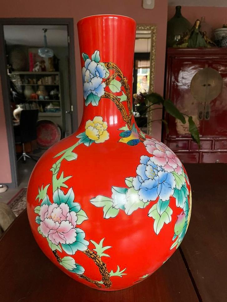 Pols Potten Ball Body Vaas rood, Huis en Inrichting, Woonaccessoires | Vazen, Zo goed als nieuw, Rood, 50 tot 75 cm, Aardewerk of Porselein