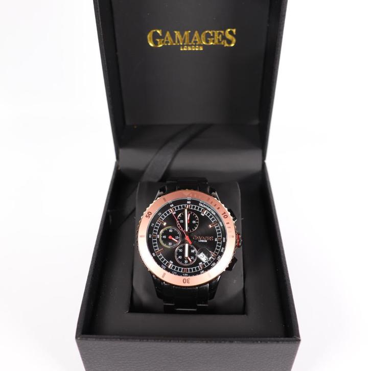 Gamages London Conquerer Black rose Horloge (48mm) - A Grade, Sieraden, Tassen en Uiterlijk, Horloges | Dames, Zo goed als nieuw