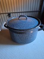 Blauw grijs emaille pan, Huis en Inrichting, Keuken | Potten en Pannen, Ophalen, Zo goed als nieuw, Overige materialen, Koekenpan of Braadpan