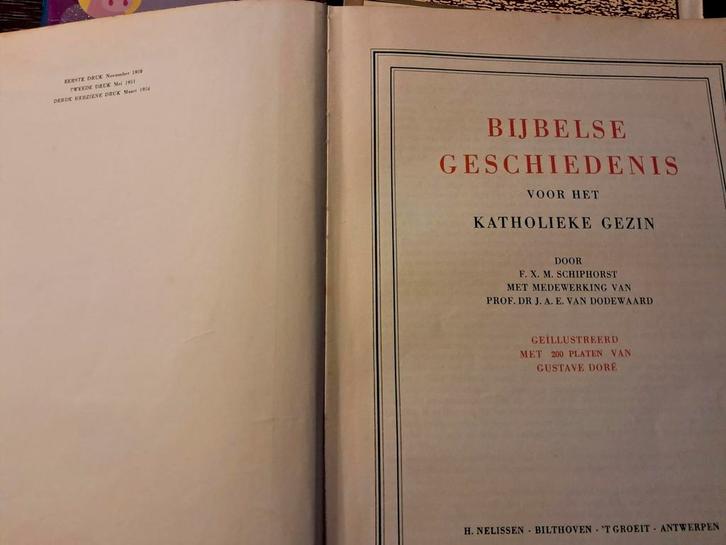 Bijbelse Geschiedenis Katholiek Gezin - 1954, Antiek en Kunst, Antiek | Boeken en Bijbels, Ophalen