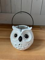 Witte waxinelichthouder uil, Ophalen, Overige materialen, Wit, Zo goed als nieuw