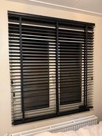 Zwarte Houten Jaloezieën- 133,6x165 cm NIEUW!, 100 tot 150 cm, Zwart, Nieuw, Ophalen of Verzenden