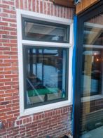 Kunststof kozijn met houtnerf, trippel glas, Kunststof, Raamkozijn, Zo goed als nieuw, Ophalen