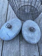 Brocante zinken ovalen warmte kruik, Antiek en Kunst, Curiosa en Brocante, Ophalen of Verzenden