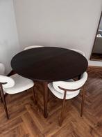 4x Japandi Eetkamerstoel Beige, Huis en Inrichting, Tafels | Eettafels, Ophalen, Nieuw, Rond, 50 tot 100 cm