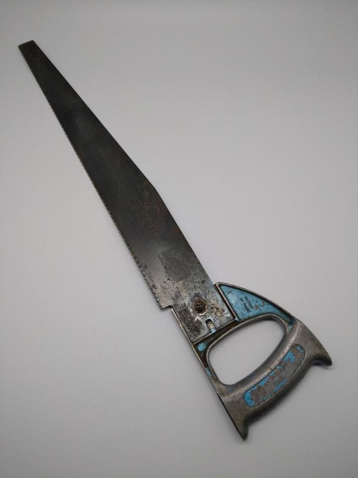 Vintage Handzaag - Blauw Handvat, Antiek en Kunst, Antiek | Gereedschap en Instrumenten, Ophalen of Verzenden