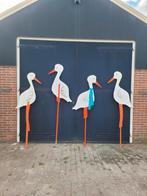 TE HUUR geboortebord ooievaar!, Kinderen en Baby's, Ophalen, Zo goed als nieuw, Geboortebord
