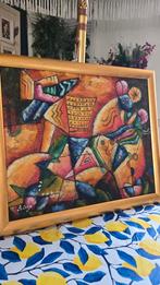 B LONG vezelschilderij kunst, Ophalen of Verzenden